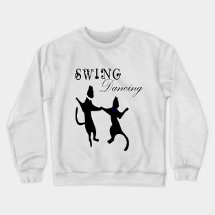 funny cats swing Crewneck Sweatshirt